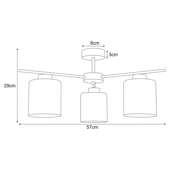 Lampa Sufitowa VANES K-5811 Bursztynowy/Beż/Złoty