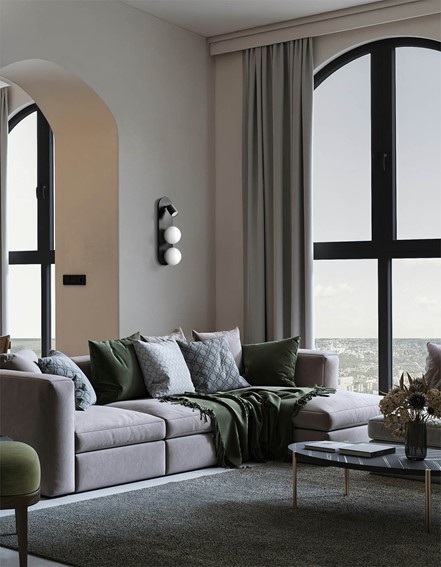 Kinkiet ARIES K-5481 Czarny/Biały