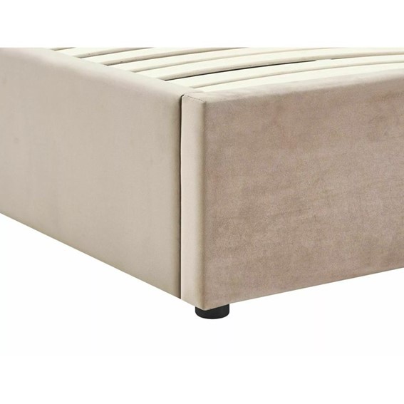 Łóżko FLORENCJA Velvet 160x200cm Ciemny Beżowy