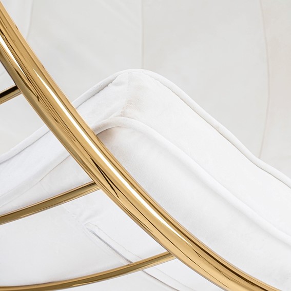 Fotel Wiszący GABBIA Złoty/Beżowy