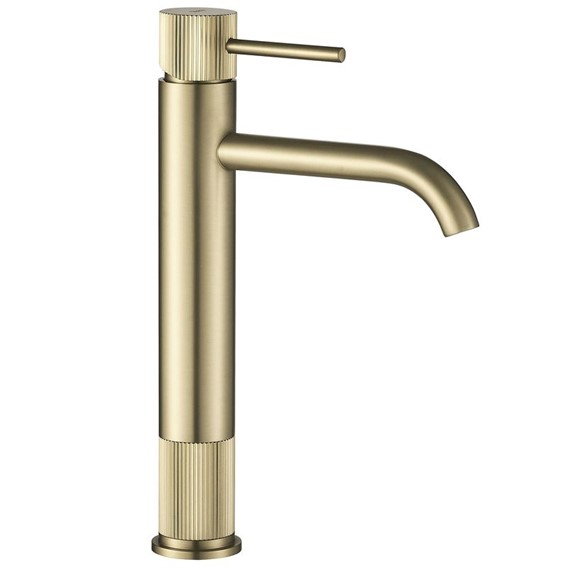 Bateria Umywalkowa Wysoka LUNGO STRIPE Złoty Szczotkowany