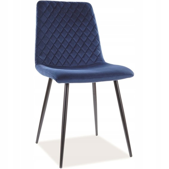 Krzesło IRYS Velvet Czarny/Granatowy