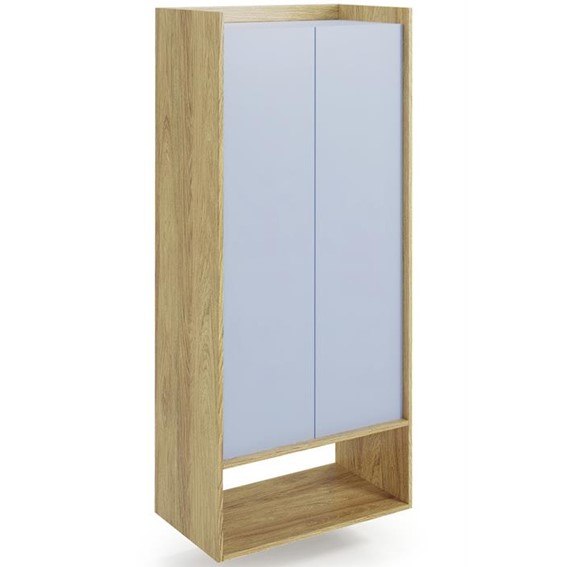 Regał MOBIUS 2D Naturalny/Niebieski