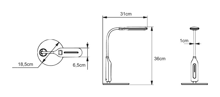Lampa Biurkowa MIDA K-BL1072 Biały