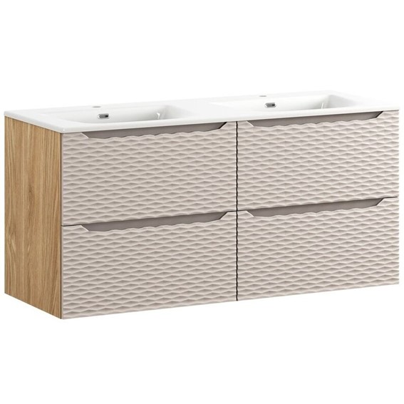 Zestaw Meblowy SKY 120cm Beż/Dąb Olejowany