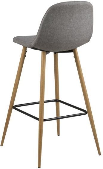 Stołek Barowy WILMA Szary Jasny/ Dąb