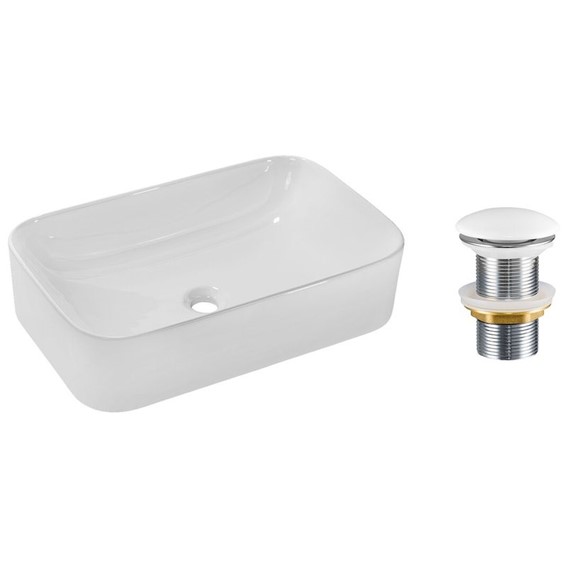 Zestaw Umywalkowy z Korkiem Click-Clack KATI Biały