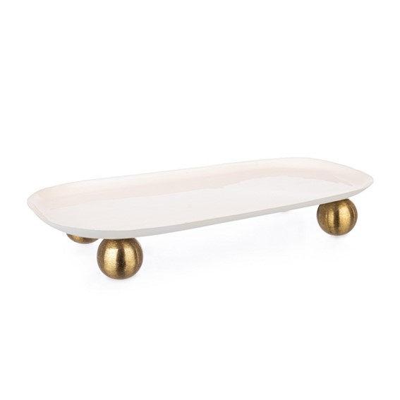 Taca Dekoracyjna DONYA 40,5 cm Biały