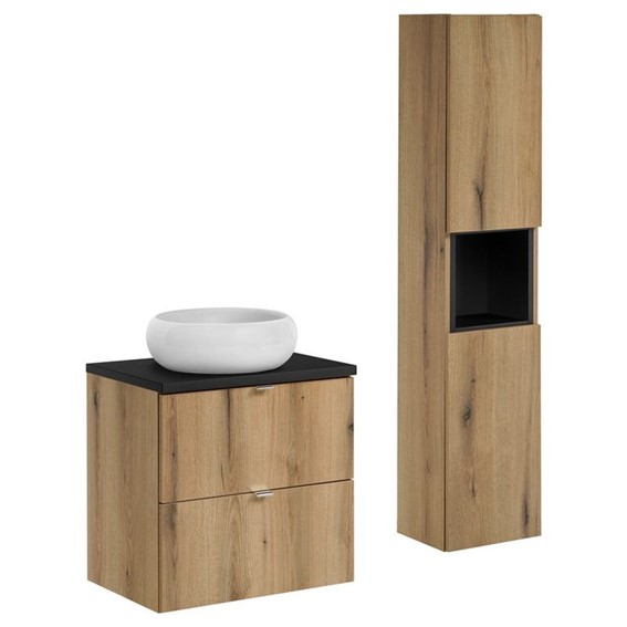 Zestaw Meblowy WIKI 60cm Dąb Coast Evoke/Czarny Mat