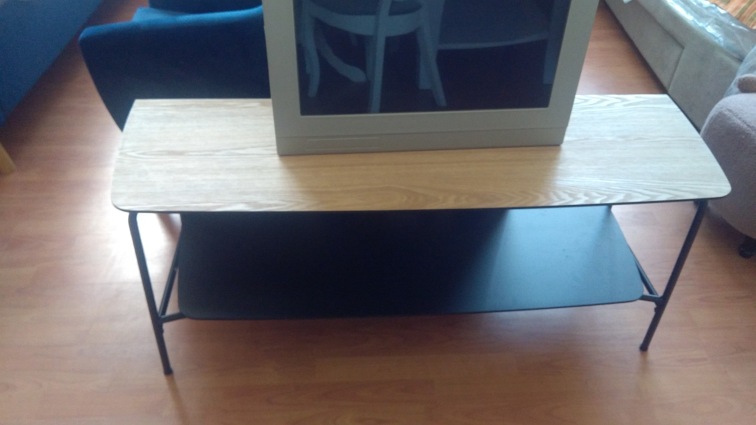 Stolik GENUA RTV1 Czarny/Naturalny