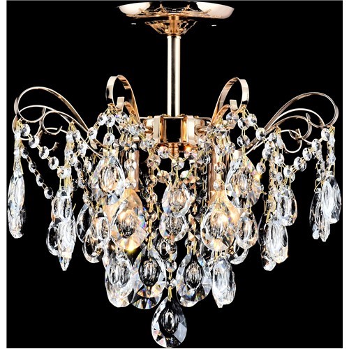 Żyrandol VALENCJA 4 ZLO Złoty/Transparentny