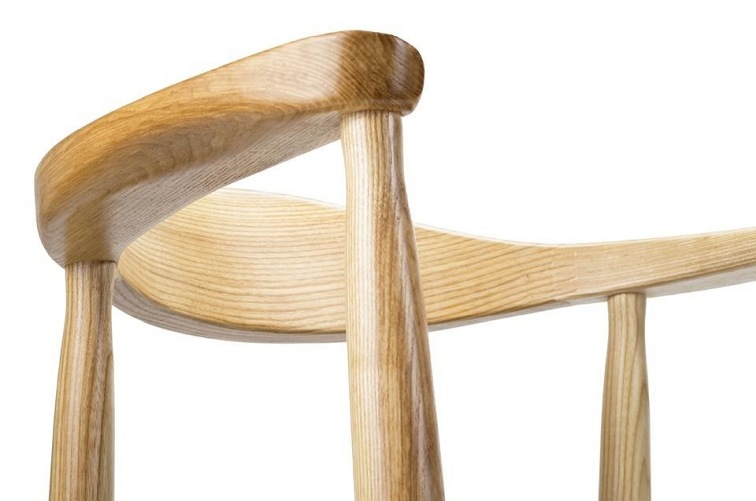 Krzesło KENNEDY Naturalne Jesion/Ekoskóra