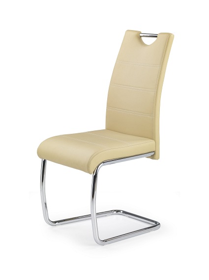 Krzesło K211 Chrom/Beżowy Ekoskóra