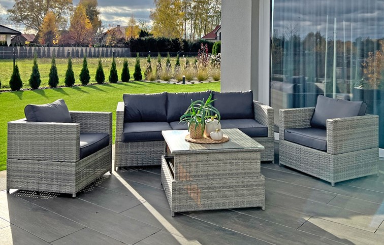 Zestaw Ogrodowy MALAGA COMFORT MAX Szary