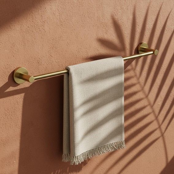 Wieszak Łazienkowy Jednoramienny LEO 5601 Złoty Szczotkowany