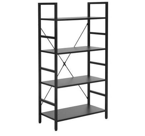 Regał LOFT R4 Czarny/Czarny Mat