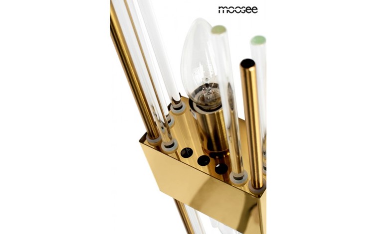 Lampa Ścienna SLANT Złoty/Transparentny