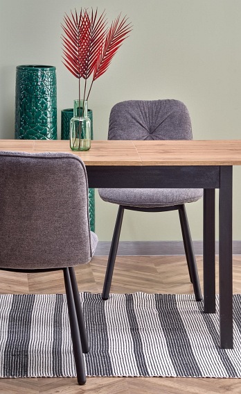 Stół Rozkładany Greg 74x124 Dąb Wotan/Czarny