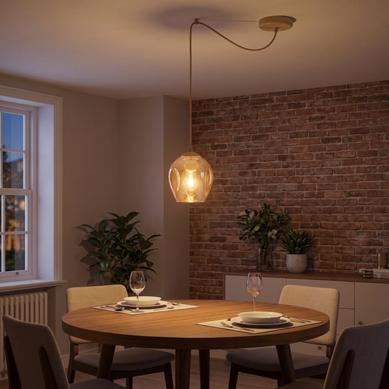 Lampa Wisząca LEVEL 1 Beżowy/Miodowy