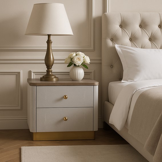 Szafka Nocna STILIG ST891 Beżowy/Szary