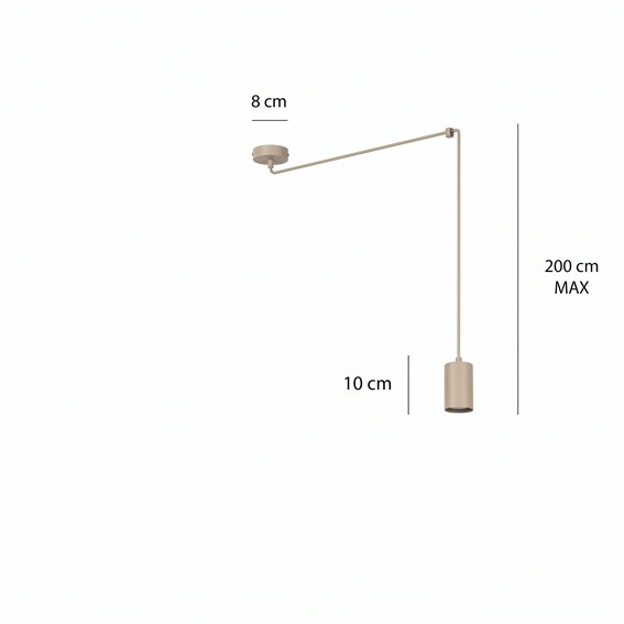 Lampa Wisząca TRAKER 1 Beżowy