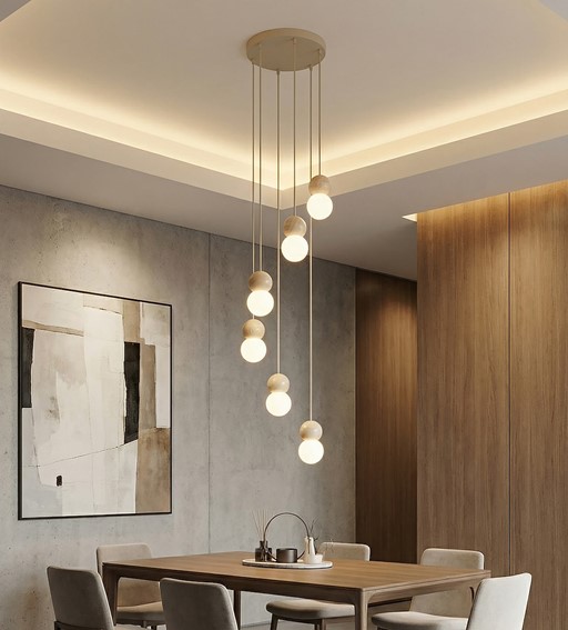 Lampa Wisząca LOOP 6 Beżowy