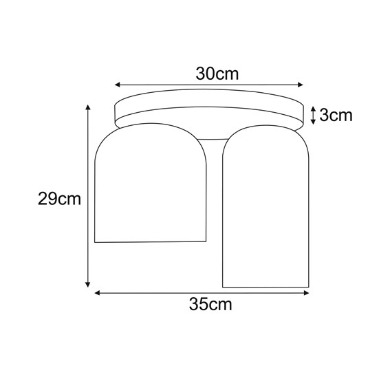 Lampa Sufitowa CAPRI K-5624 Bursztynowy/Czarny