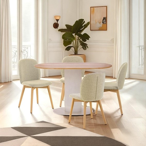 Stół MAXIM 120x70cm Dąb Naturalny/Czarny