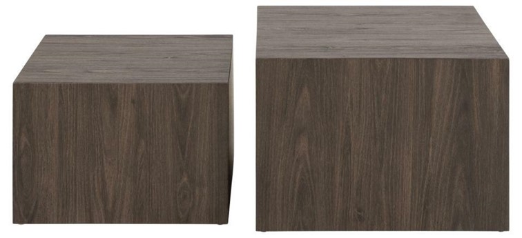 Zestaw 2 Stolików Kawowych DICE Dymiony Jesion