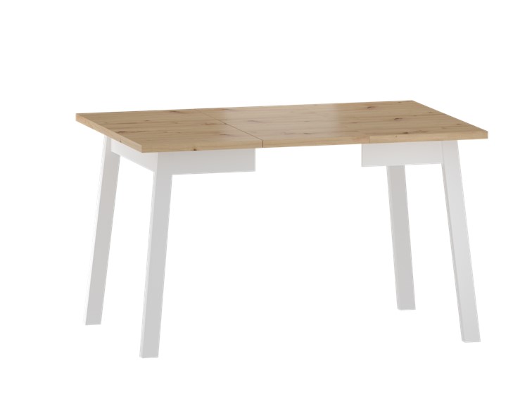 Stół Rozkładany ST14-FX (90-125)x90 Dąb Artisan/Biały