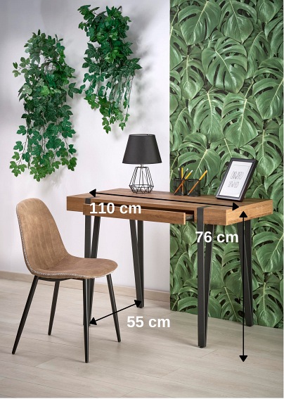 Biurko B39 Czarny/Orzech Miodowy