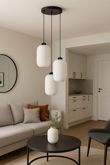 Lampa Wisząca VILAR K-5736 Biały/Czarny