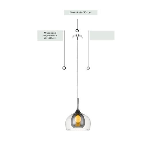 Lampa Wisząca ASTON 1L Chromowany