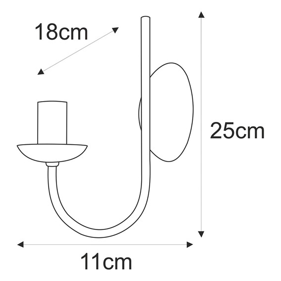 Kinkiet HARIS K-4972 Czarny