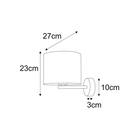 Kinkiet ZIMBO K-5224 Czarny/Złoty