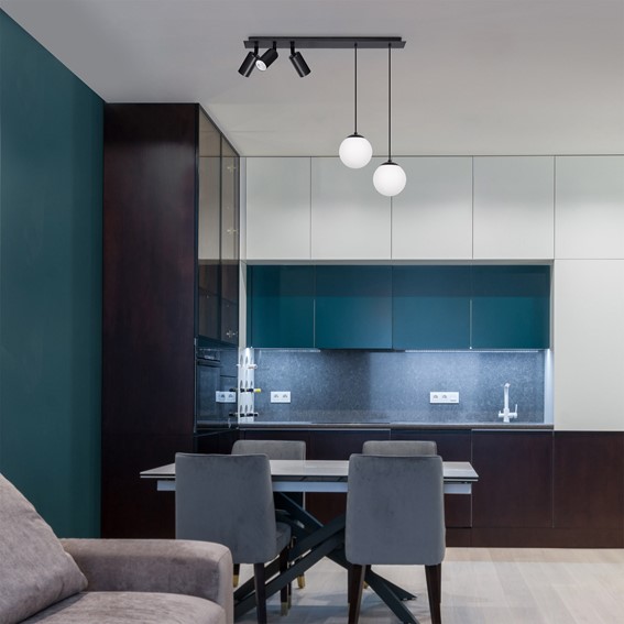 Lampa Sufitowa ALBIO K-4138 Czarny/Biały Matowy