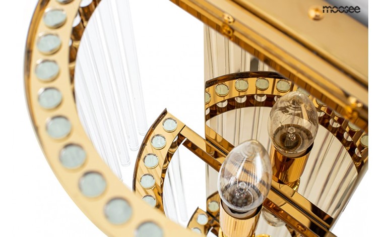 Lampa Ścienna ESTRO Złoty/Transparentny