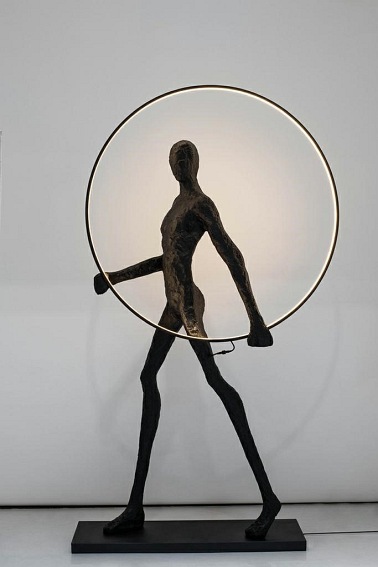 Lampa Podłogowa HUMAN Round Włókno Szklane