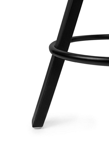 Krzesło Barowe MILA 65cm Czarny/Polipropylen