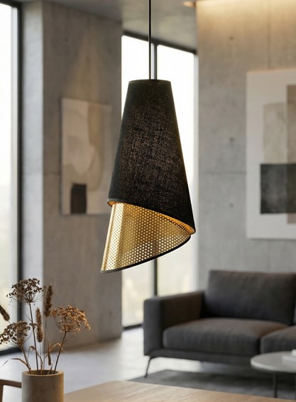 Lampa Wisząca MODA 1 Czarny/Złoty