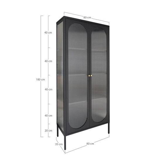 Witryna ADELAIDE 180cm Czarny