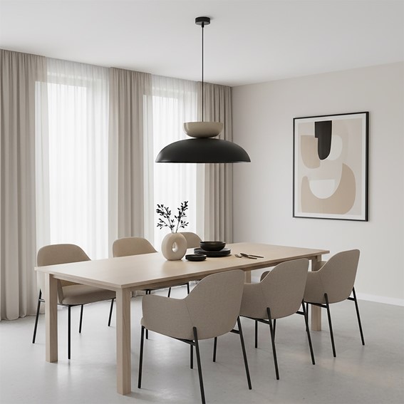 Lampa Wisząca MEGA 1 Czarny/Beżowy