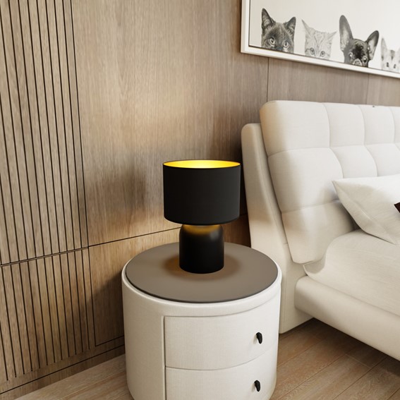 Lampa Biurkowa ASPEN LN1 Czarny/Złoty