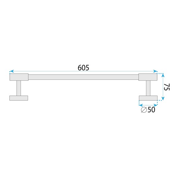 Wieszak Łazienkowy Jednoramienny GALO 5701 Miedź Szczotkowana