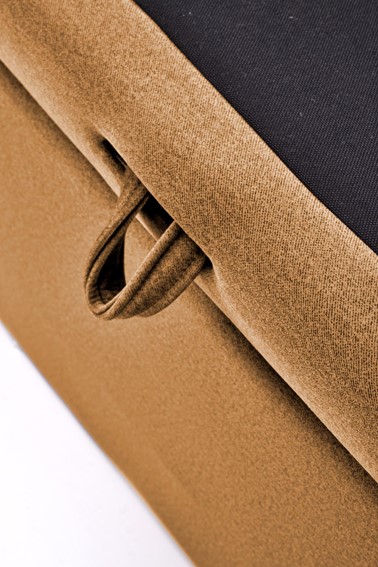 Łóżko Kontynentalne Tapicerowane ASENTO 160x200 Musztardowy