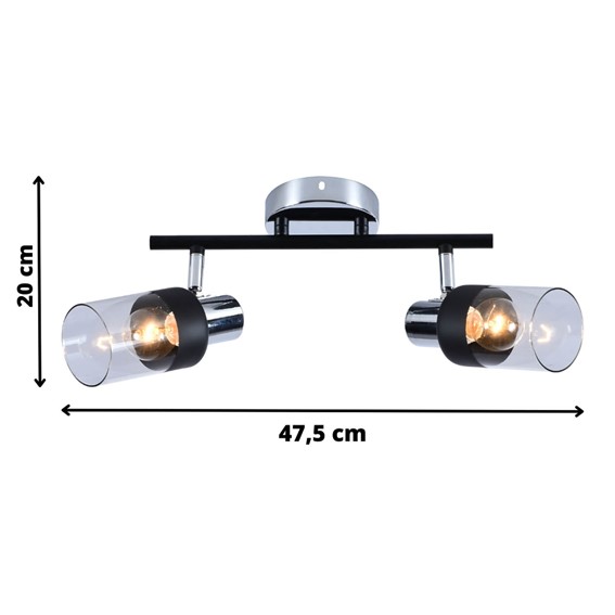 Listwa AVOLA 2 Czarny/Chrom