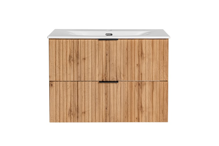 Zestaw ADO SKY 80 cm (Szafka + Umywalka + Syfon) Dąb