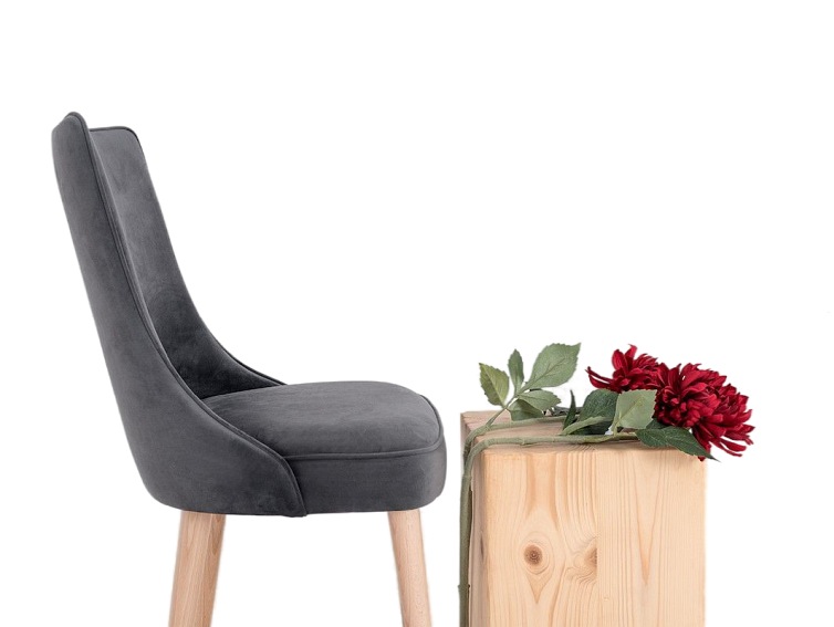 Krzesło Kiko 47x45x89 Szary Bez/Naturalny