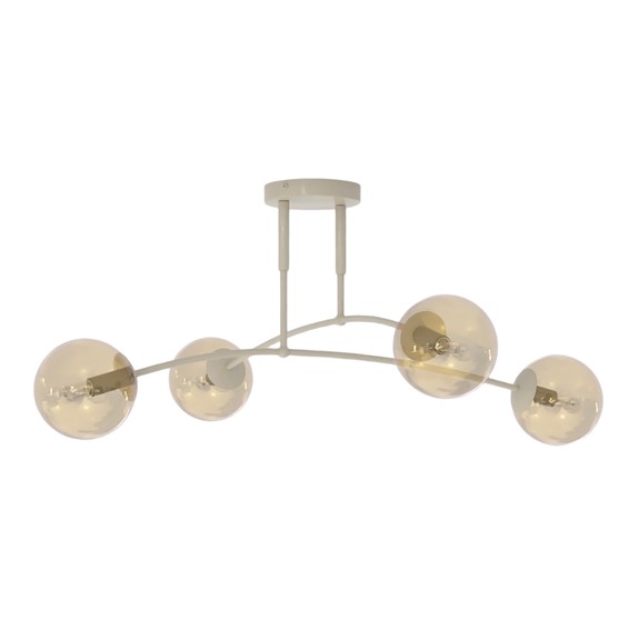 Lampa Sufitowa PREGOS 4 Beżowy/Miodowy