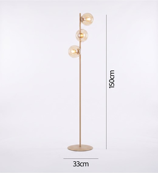Lampa Podłogowa MAGNUS LP3 Beżowy/Miodowy